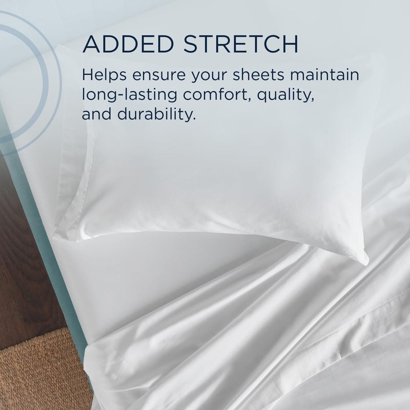 Tempur-Pedic TEMPUR Classic Cotton Sheet Set White - Cal King - Image 4
